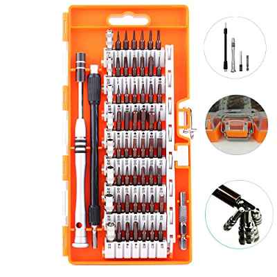 Juego de Destornilladores, 60 en 1 S2 Acero Destornilladores Precisión, Kit Destornilladores Precision con 56 Bits, Para Smartphone, PC, iPhone, Ordenador, macbook, iPad, Tableta,Otros electrónicos