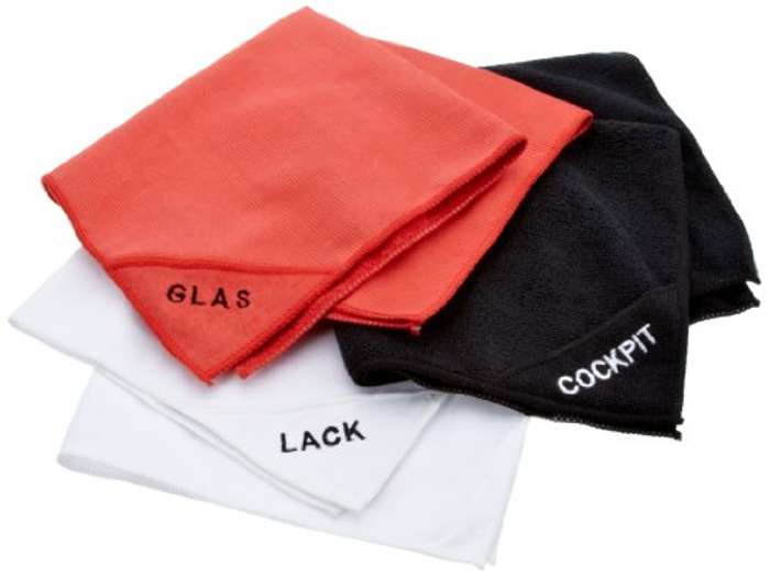 Juego de gamuzas para chapa, cristales y salpicadero