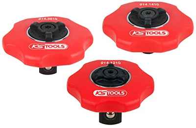 Juego de minicarracas reversibles manuales, 3 pzs., 1/4" + 3/8" + 1/2"