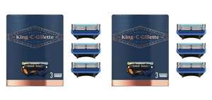 King C. Gillette Cuchillas de Afeitar Hombre para Máquina de Afeitar con Precisión Integrada, Paquete de 6 Recambios