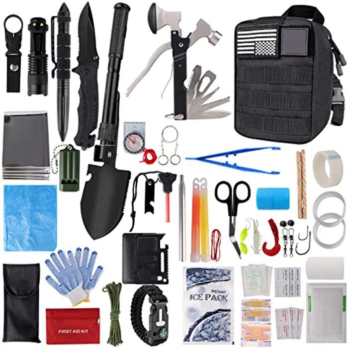 Kit de supervivencia con 66 accesorios