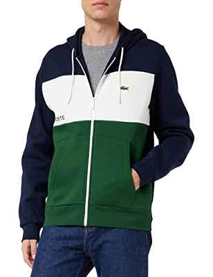 Lacoste Sh3389 Sudaderas, Marino/Farina-Verde, 6X-Large para Hombre