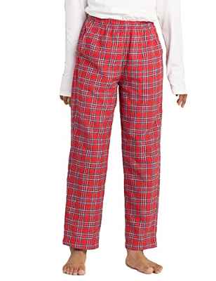 LAPASA Pantalon Pijama Franela de Algodón Niño Niña Estar en Casa Pajama Pant Unisex Calido Invierno K09 11-12 años Rojo＋Azul
