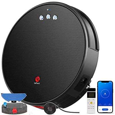 Lefant U180 Robot Aspirador y Fregasuelos, Robot Aspirador con Succión Fuerte, Navegación Inteligente, Funciona con Alexa y Asistente de Google, Autocarga, Ideal para Pelo de Mascotas, Piso, Alfombra