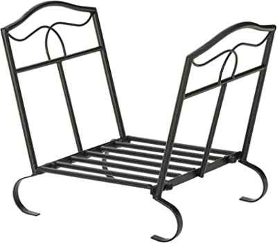 Leñera metálica Outsunny de estilo vintage 