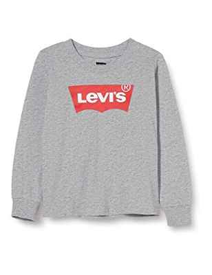 Levi's Kids Camiseta de manga larga Lvb L/S Batwing Tee Bebé-Niños Grey Heather 9 meses