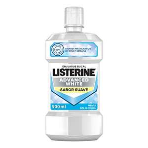 Listerine Enjuague Bucal Blanqueador Avanzado sin alcohol Menta Suave 500 ml