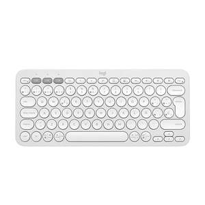Logitech Pebble Keys 2 K380s Teclado Bluetooth Multidispositivo, Accesos Directos, Estilizado y Portátil, Easy-Switch, Español, Blanco