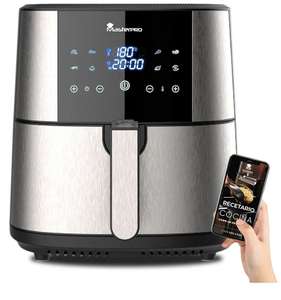 MasterPro Foodies | Freidora Sin Aceite | Air Fryer XXL con Capacidad de 6L y 1800W de Potencia | Con Pantalla LED Táctil