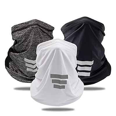 MAYLISACC 3 Piezas Braga Cuello Hombre, Elasticidad Multifunción Seda de Hielo Bragas de Cabeza para Acampada y Marcha para Hombre, Para Ciclismo Senderismo Yoga Moto Aire Libre Playa Verano