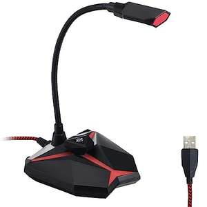 Micrófono USB para computadora de juegos, micrófono de escritorio para PC, micrófono de grabación