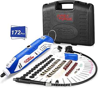 Mini Amoladora Eléctrica APEXGORGE, 135W Herramienta Rotativa Mandril autoblocante universal，172 Accesorios para Manualidad para cortar, lijar, pulir，PRT6