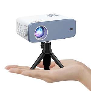 Mini Proyector Portatil con Tripode, 9500Lumen Videoproyector Cine en Casa Full HD 1080P