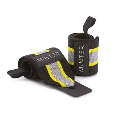 MINTER Muñequeras Gym, Deportivas, Musculación, Gimnasio, Calistenia, Wrist Wraps, Padel, Tenis - Mujeres y Hombres