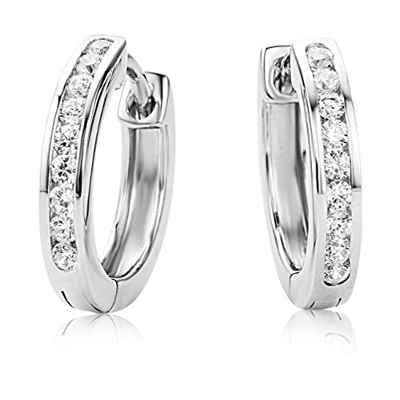 Miore Pendientes de Plata de Ley con Circonita para Mujer