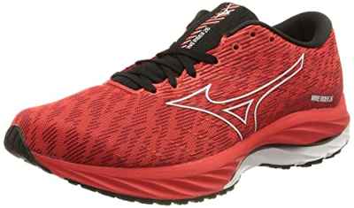 Mizuno Wave Rider 26, Zapatillas de Trail Running Hombre, Ignition Red/White/Black, 46 EU