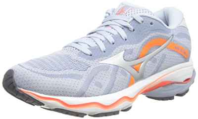 Mizuno Wave Ultima 13, Zapatillas Mujer, Heather Silver Neonflame, 40 EU