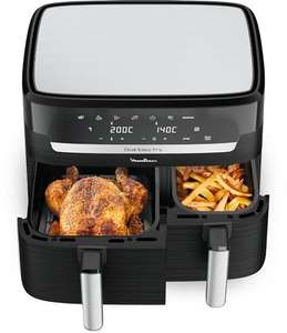 Moulinex Dual Easy Fry 8,3 L – Freidora de aire dual, con doble cesto de 5,2 L y 3,1 L, 7 programas