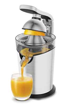 Moulinex Vitapress Pro PC700D Exprimidor Eléctrico de Brazo 300 W, acero inoxidable, directo al vaso, piezas desmontables, palanca de presión, máxima extracción, sistema antigoteo, base antideslizante