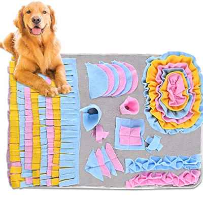 Nabance Snuffle Mat para Perros, Alfombra Olfato Perro Mat, Alfombra olfativa de Actividades para Mascotas fomenta Las Habilidades Naturales de forrajeo Colchonetas para Resbalar