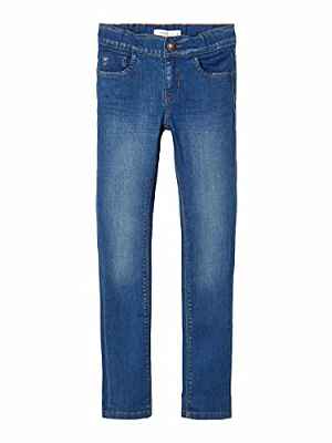 NAME IT NKFPOLLY DNMTASIS 2399 Pant Noos Pantaln, Medio De Mezclilla Azul, 134 cm para Niñas