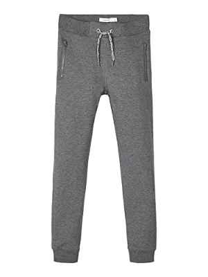 NAME IT Nkmhonk BRU Swe Pant Noos Pantalones, Gris (Dark Grey Melange), 128 para Niños
