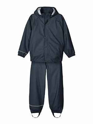 NAME IT Nkndry Rain Set Noos Conjunto de Lluvia, Azul Oscuro (Dark Sapphire), 116 cm Unisex Adulto