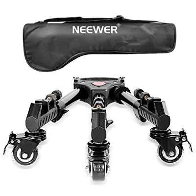 Neewer - Fotografía Professional Heavy Duty Trípode Dolly con Ruedas de Goma y Patas Ajustables para Canon Nikon Sony Cámaras DSLR Videocámara Iluminación de Video Fotográfico