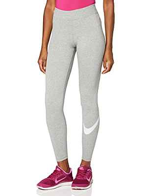 NIKE CZ8530-063 W NSW ESSNTL LGGNG Swoosh MR Leggings Womens dk Grey Heather/(White) XS