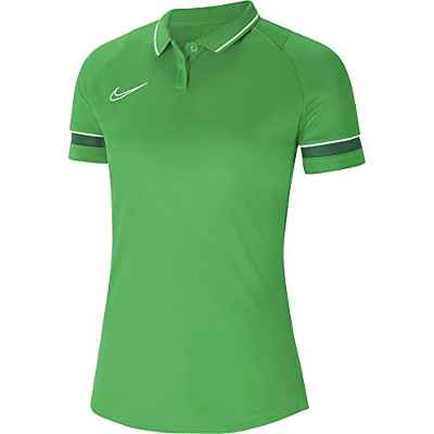 NIKE Dri-FIT Academy Camisa Polo, Mujer, Lt Green Spark/Blanco/Pino Green/Blanco, L
