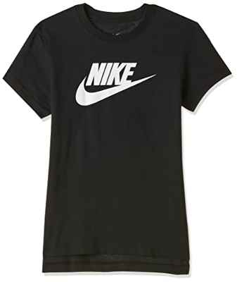 NIKE G Nsw Tee Dptl Basic Futura, Camiseta Niñas, Negro (black/white), 104