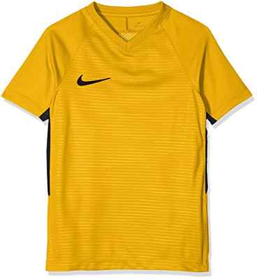 Nike K Tiempo Premier Ss - Camiseta De Manga Corta Unisex - Niños, Amarillo (University Gold/ Black), S, Unidad