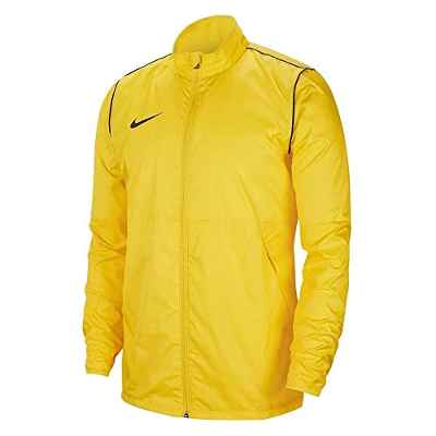 NIKE Park20 Rain Jacket - Chaqueta impermeable para niños, Unisex niños, Chaqueta para lluvia, BV6904-719, Tour Yellow/Black/(Black), extra-large