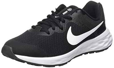 Nike Revolution 6 (GS), Zapatos, Black/White-Dk Smoke Grey, 37.5 EU