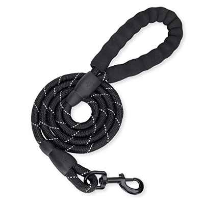 Nobleza Correa de Perro Reflectante de 1.5m, Correr Adiestramiento Correas Antitirones Extensibles Cuero Nylon con Acolchado Cómodo, para Perro Pequeño Perro Mediano y Perro Grande