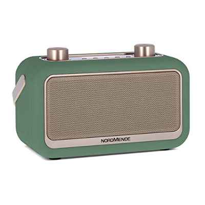 Nordmende Transita 30 - Radio Digital portátil (Dab+, FM, transmisión de Audio por Bluetooth, Despertador, Memoria de Favoritos, Pantalla LCD, Toma de Auriculares, 2 Altavoces estéreo de 3 W) Verde