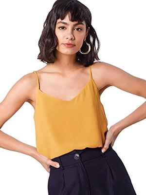 Only NOS Onlmoon SL Top Noos Wvn Camiseta, Amarillo (Mango Mojito Mango Mojito), 38 (Talla del Fabricante: 36.0) para Mujer