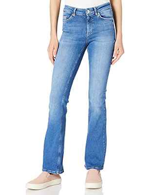 Only ONLBLUSH Life Mid Flared BB REA1319 Noos Jeans, Medio De Mezclilla Azul, XL para Mujer