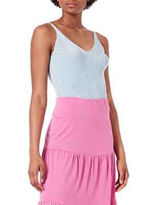 Only Onllina S/L Top Knt Noos Camiseta sin Mangas, Azul Cachemir. Detalles: W. Melange, M para Mujer