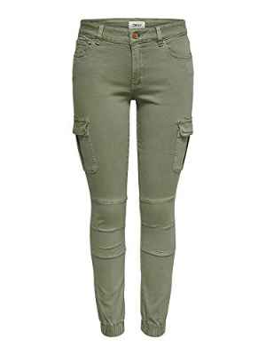 Only Onlmissouri Reg Ankl Cargo Pant Pnt Noos Pantalones, Verde (Oil Green Oil Green), Talla Única (Talla del Fabricante: 36) para Mujer