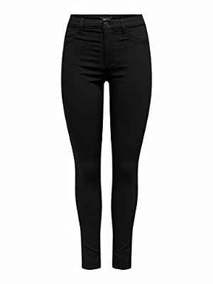 Only ONLNANNA Life HW Skinny PNT Noos Pantalón de Vestir, Negro, M/30 para Mujer
