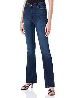 Only Onlpaola HW Flare BB Azgz878 Noos Jeans, Dark Blue Denim, M/32 para Mujer