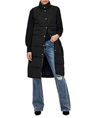 Only Onlstacy Otw Noos-Abrigo Acolchado Chaleco, Negro, XS para Mujer