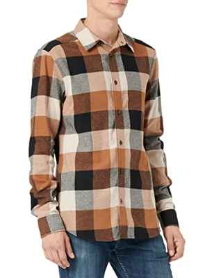 Only & Sons Onsgudmund LS 3t-Camiseta de Manga Corta Camisa, Forro Plateado, L para Hombre