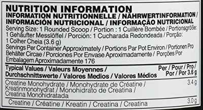 Optimum Nutrition Creatine, sin Sabor - 634 g