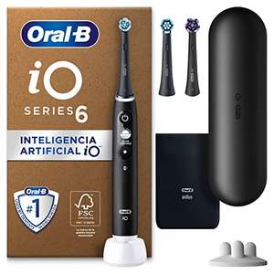 Oral-B iO 6N Cepillo de Dientes Eléctrico con Mango Recargable, 3 Cabezales y Estuche de Viaje