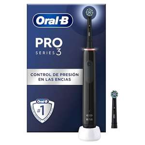 Oral-B Pro 3 3000 Cepillo de Dientes Eléctrico con Mango Recargable y 2 Cabezales - Negro