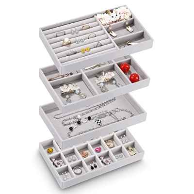 Organizador De Joyas,Organizador De Joyas Para Cajones,Bandeja Joyas,Organizadores De Joyas,Organizador Joyas Cajones,Organizadores Joyas Para Cajones,Para Guardar y Exhibir Aretes, Collares
