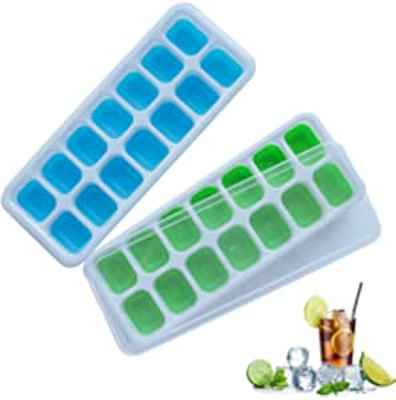 Pack 2 bandejas de hielo con tapa