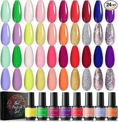 Pack de 24 esmaltes semipermanentes Gelfavor 